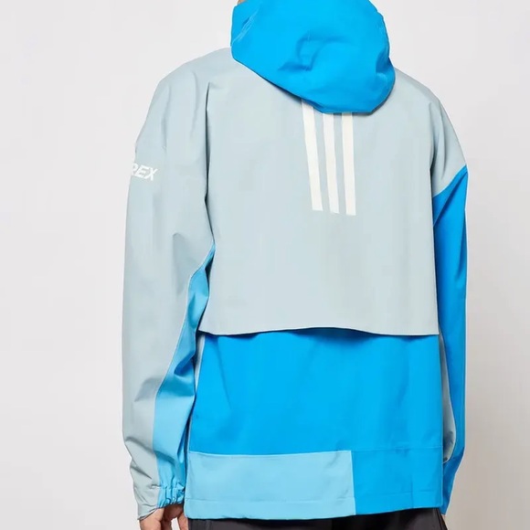Adidas Terrex CT My Shelter Rain Ready Color Block Mens Jacket Blue Sz M H65694 - Picture 3 of 16